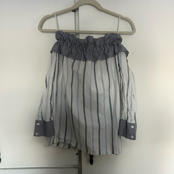 English Factory Ruffle Off-Shoulder Top M - Picture 2 of 4